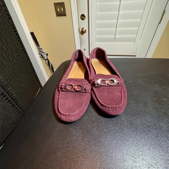 Coach Fortunata size 6.5 suede loafers with horsebit logo - Picture 10 of 10